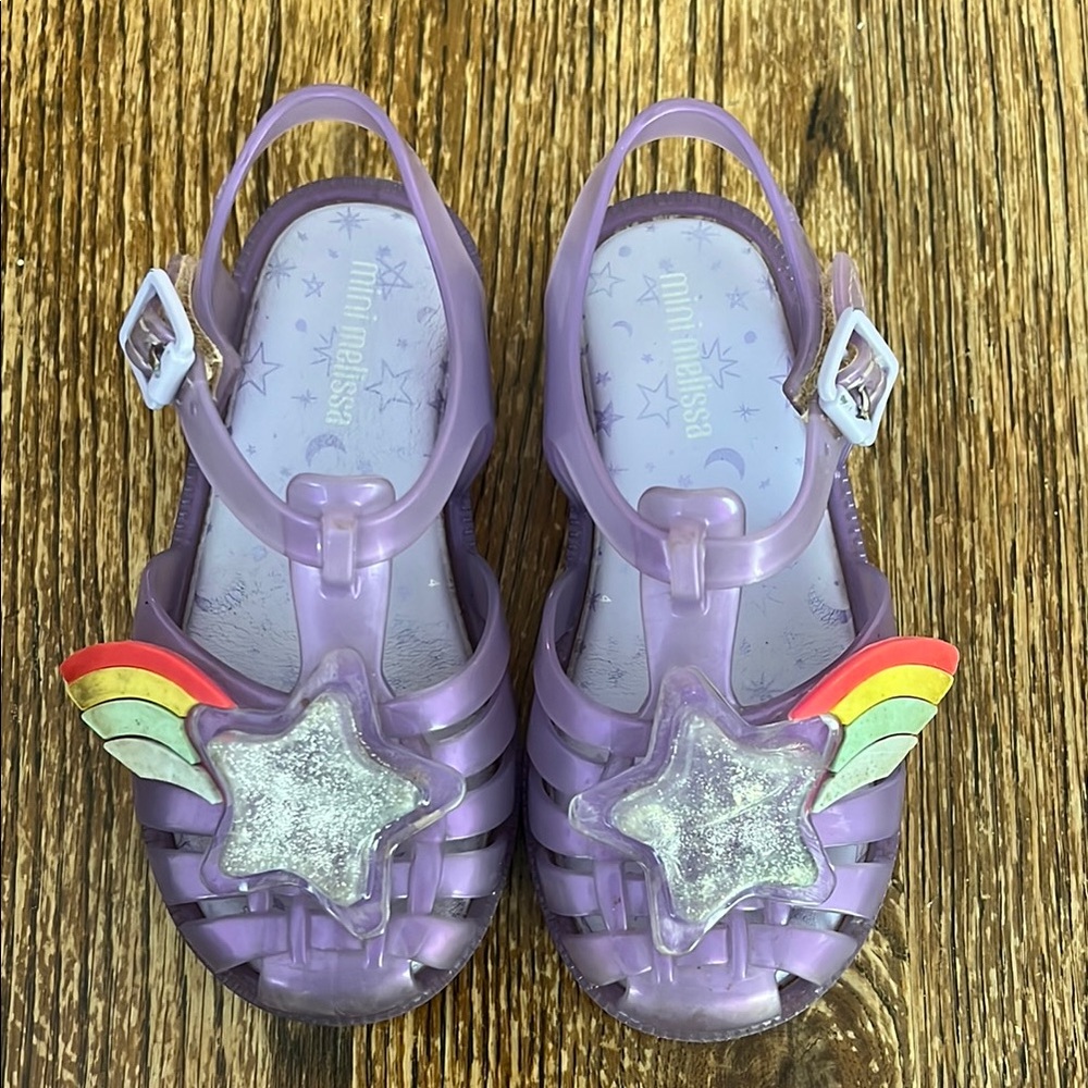 Mini Melissa Purple Unicorn Sandals